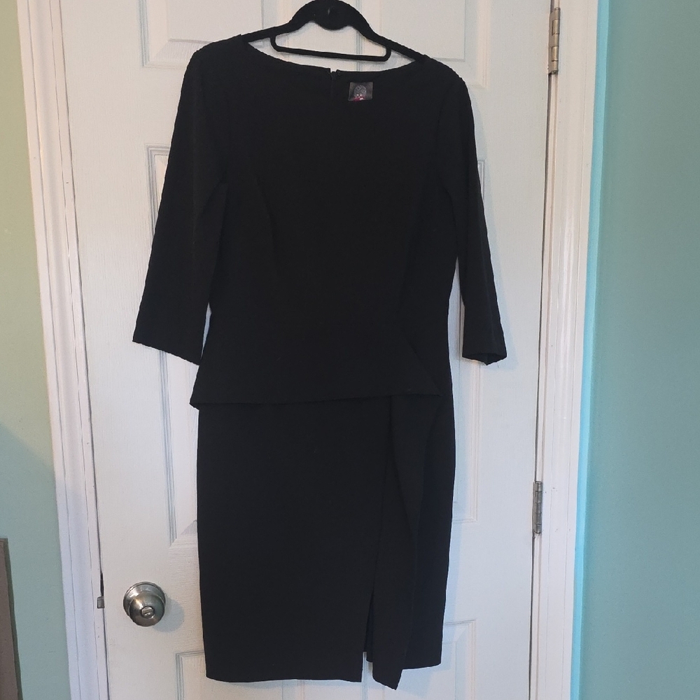 Vince Camuto Black Midi Dress